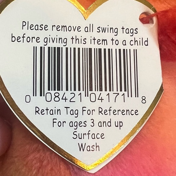 Ty Beanie Baby Strut (1996) 4th Gen Hang Tag, PVC Pellets, KR Tush Tag - Picture 7 of 9